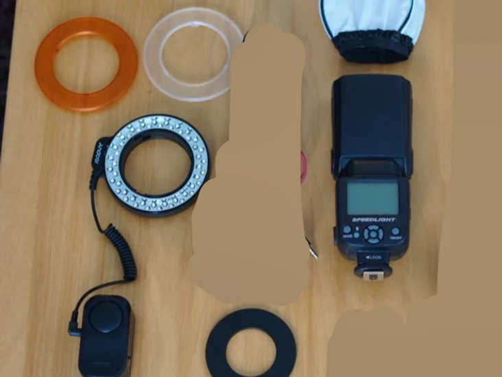 Blixt för kamera och objektiv