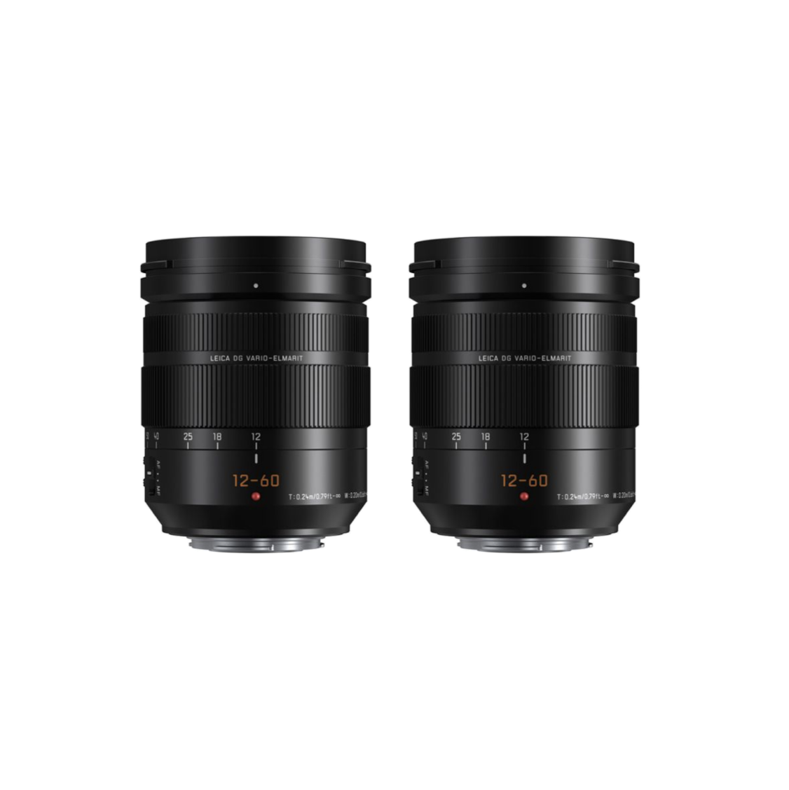 2x panasonic leica 12-60mm f/2.8-4.0 zoom lens mft micro four thirds lumix  