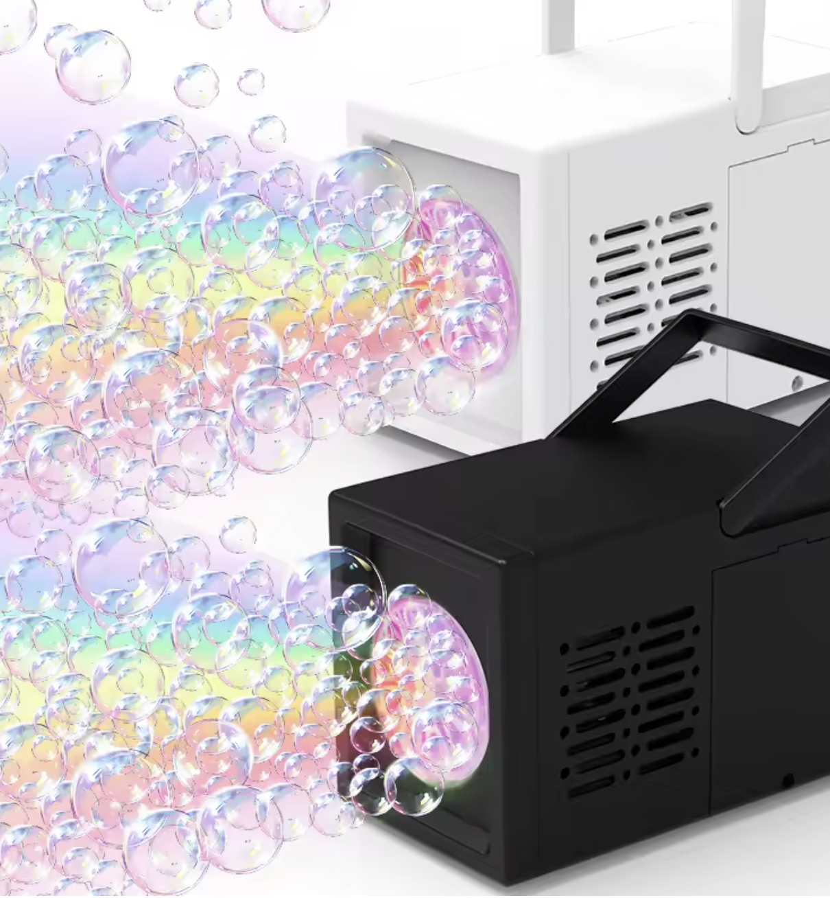 4 stk såpeboblemaskin leies ut – perfekt til bursdag og lek ute