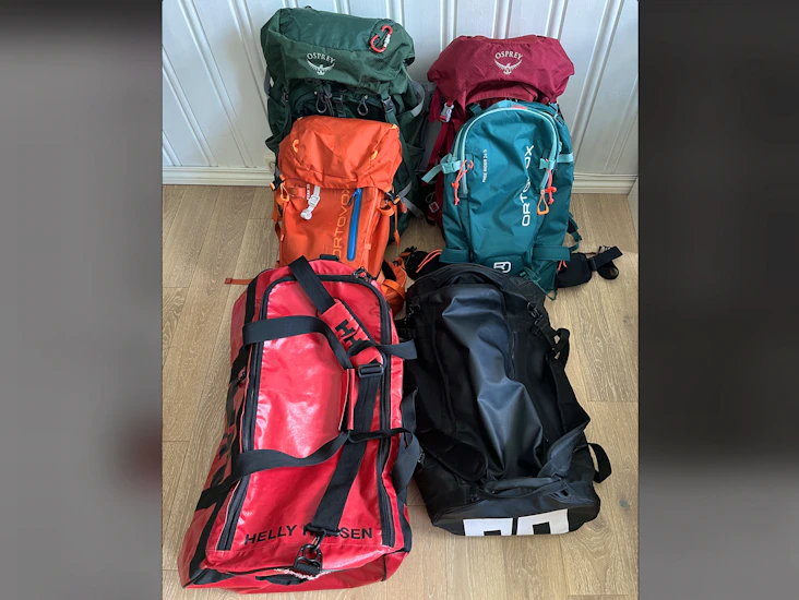 Duffelbager, topptursekker og ekspedisjonssekker til utleie