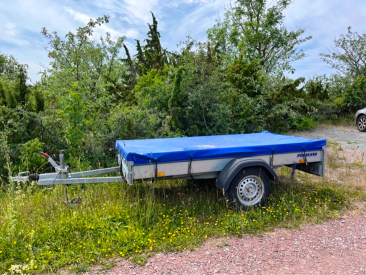 Bromsat släp norra öland