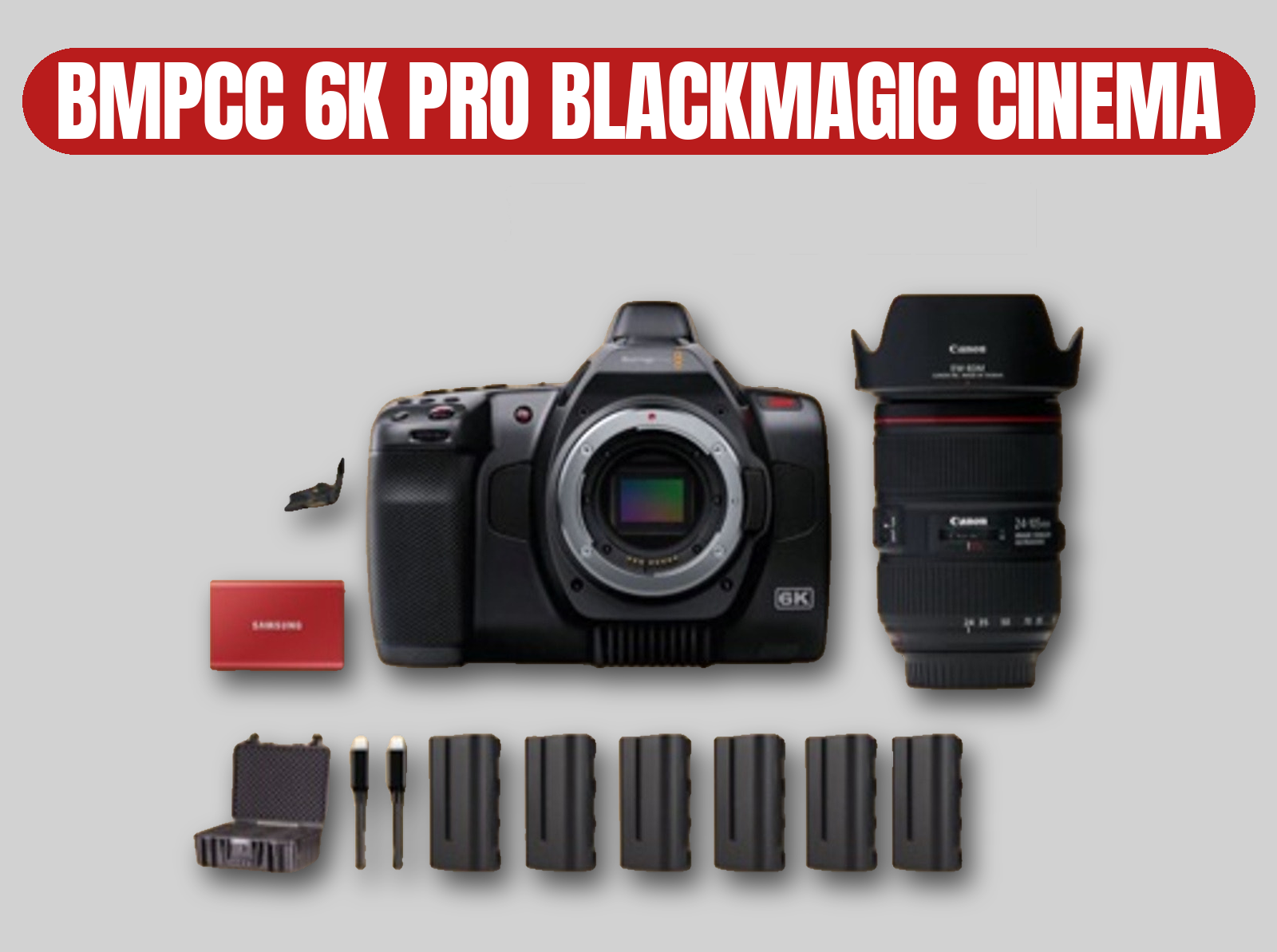 Blackmagic bmpcc 6k pro cinema camera | canon 24-105mm f/4 l zoom lens | bmpcc6k