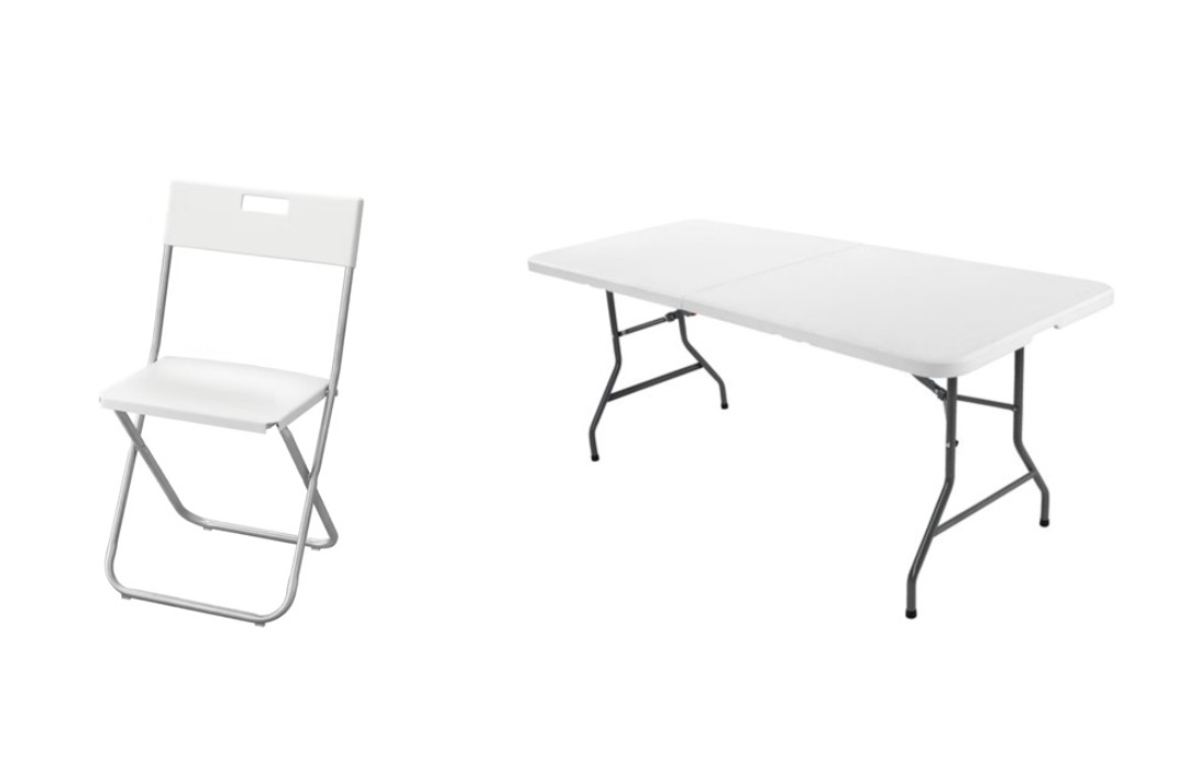 Paket: 6 bord och 40 stolar