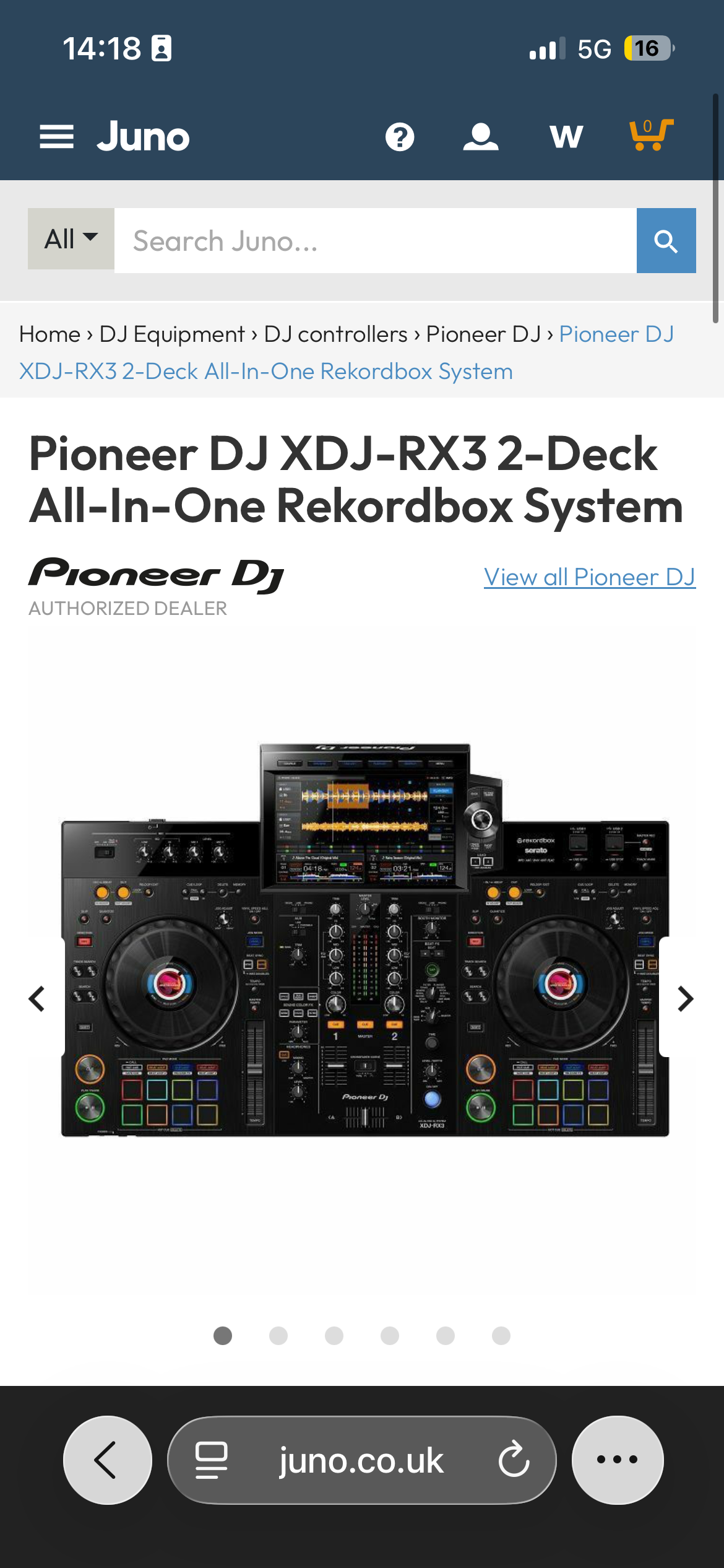 Pioneer dj xdj-rx3 2-deck all-in-one controller