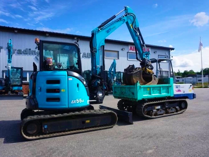 Airman 6 tonnare med 3 skopor och en dumper