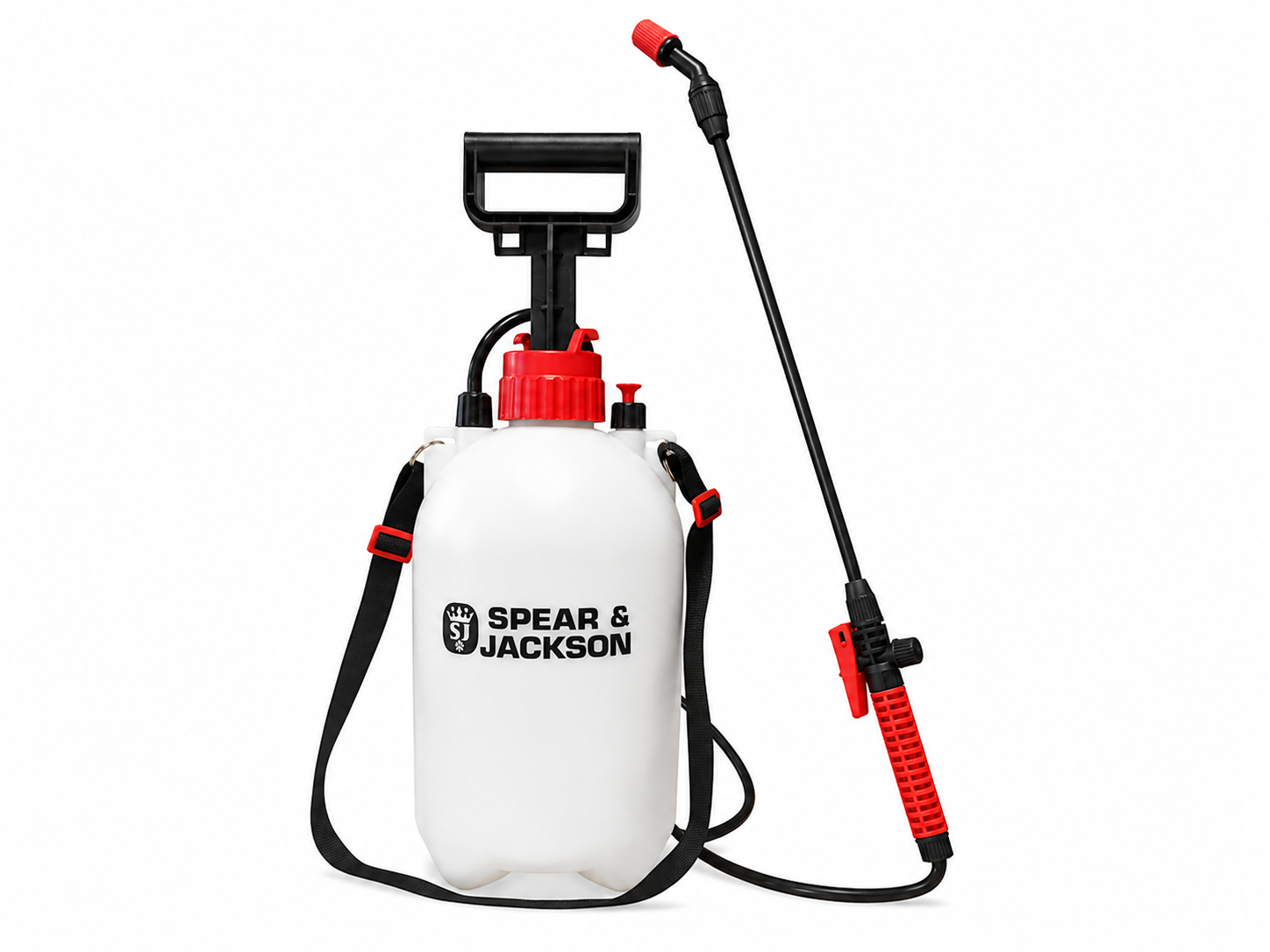 5-liters pumptryckspruta med övertrycksventil och axelrem