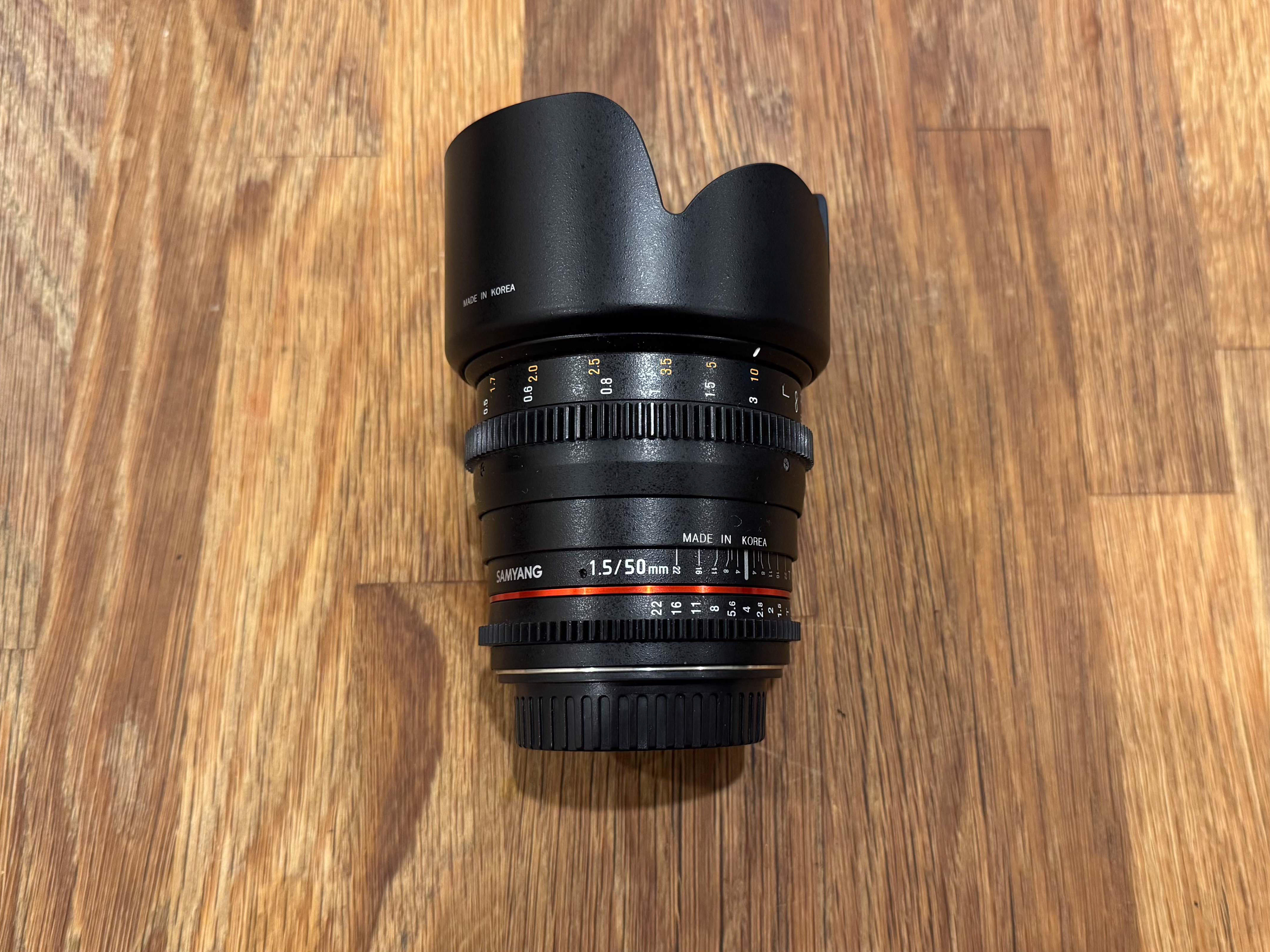 Samyang 50mm t1.5 lens - canon ef mount