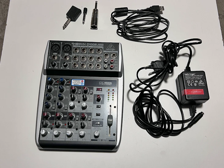 Ljudmixer 10 portar, 2 bussar, usb
