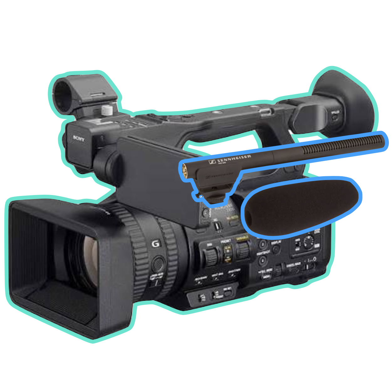 Sony pxw z200 handheld 4k camcorder (video camera) + mke 600 shotgun mic
