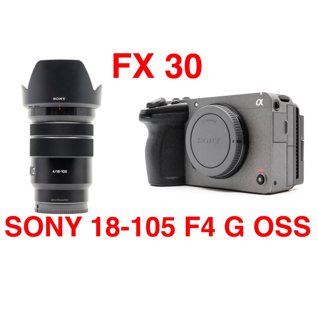 𝗦𝗢𝗡𝗬 𝗙𝗫𝟯𝟬 + 18-105 zoom lens  +  512gb sd (fx30 fx 30)