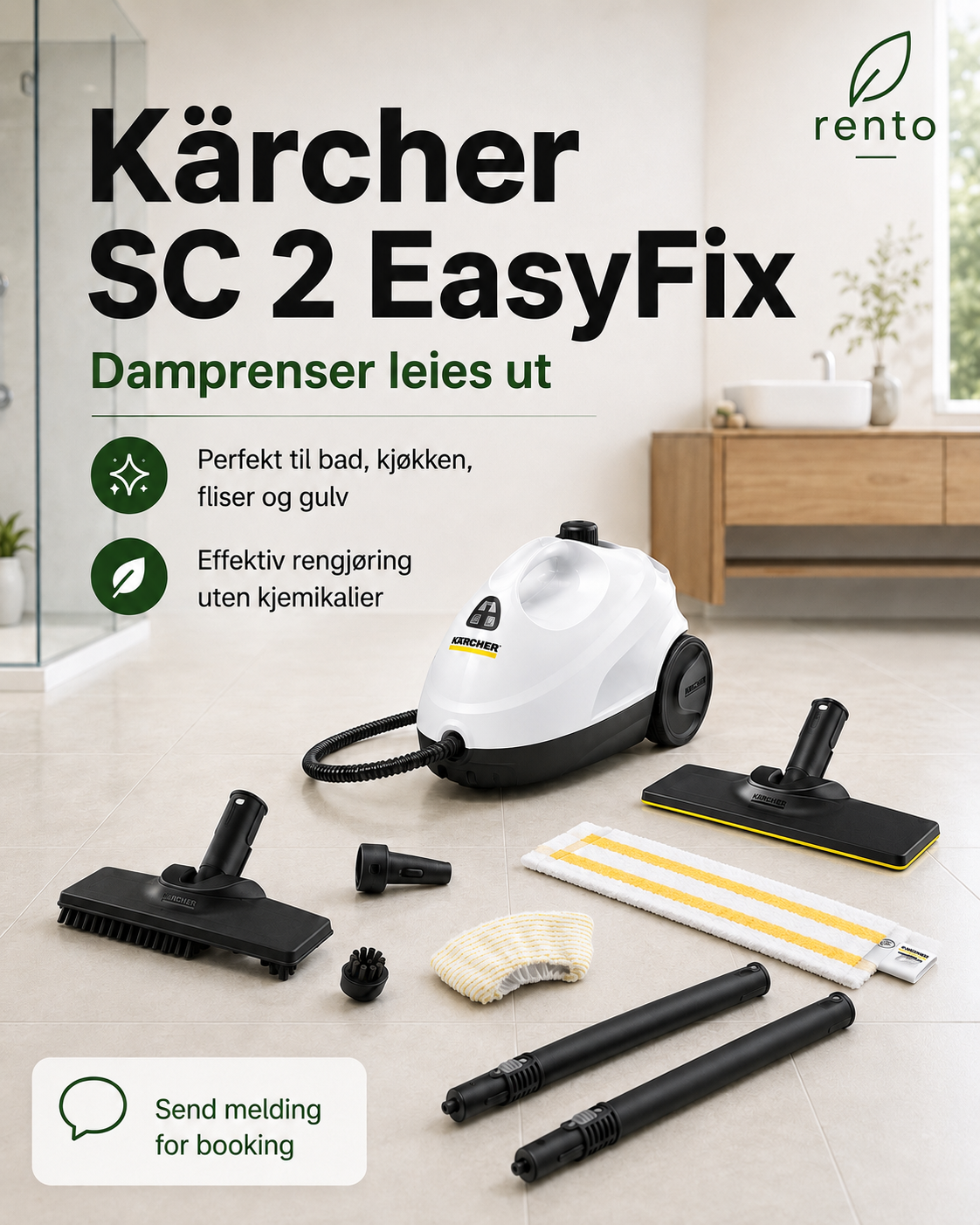 Kärcher sc 2 easyfix damprenser leies ut