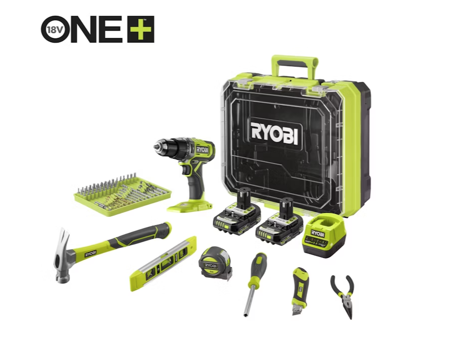 Akkuiskuporakone ryobi + tarvikesarja