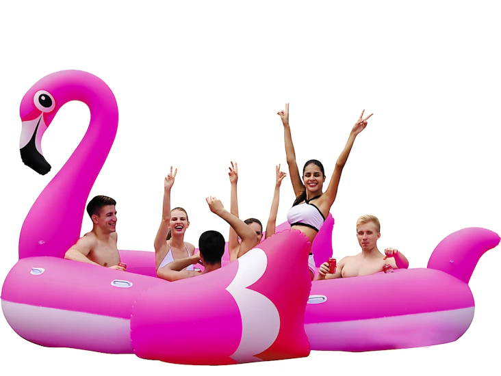 Gigantisk oppblåsbar flamingo