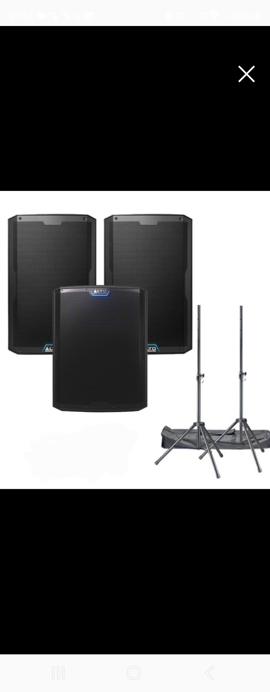 Alto ts415 x2 bluetooth enabled speakers , alto 18inch sub 