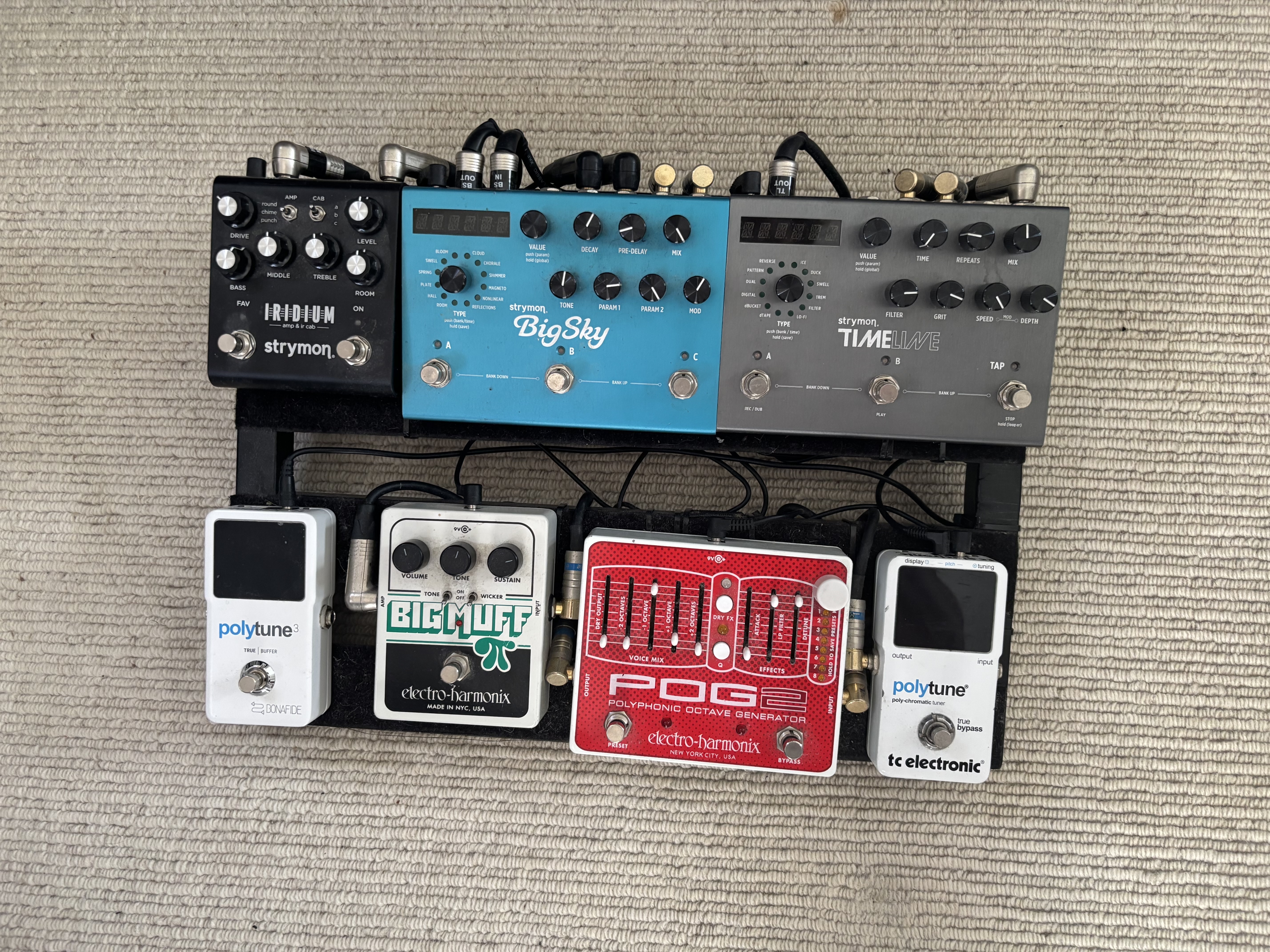 Strymon timeline/bigsky electro harmonix tc electronic pedalboard
