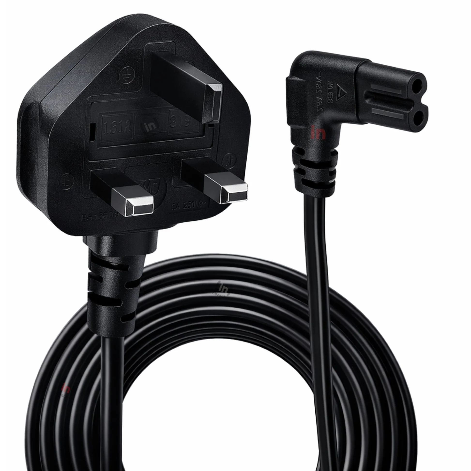 1m figure8 c7 power lead to uk plug