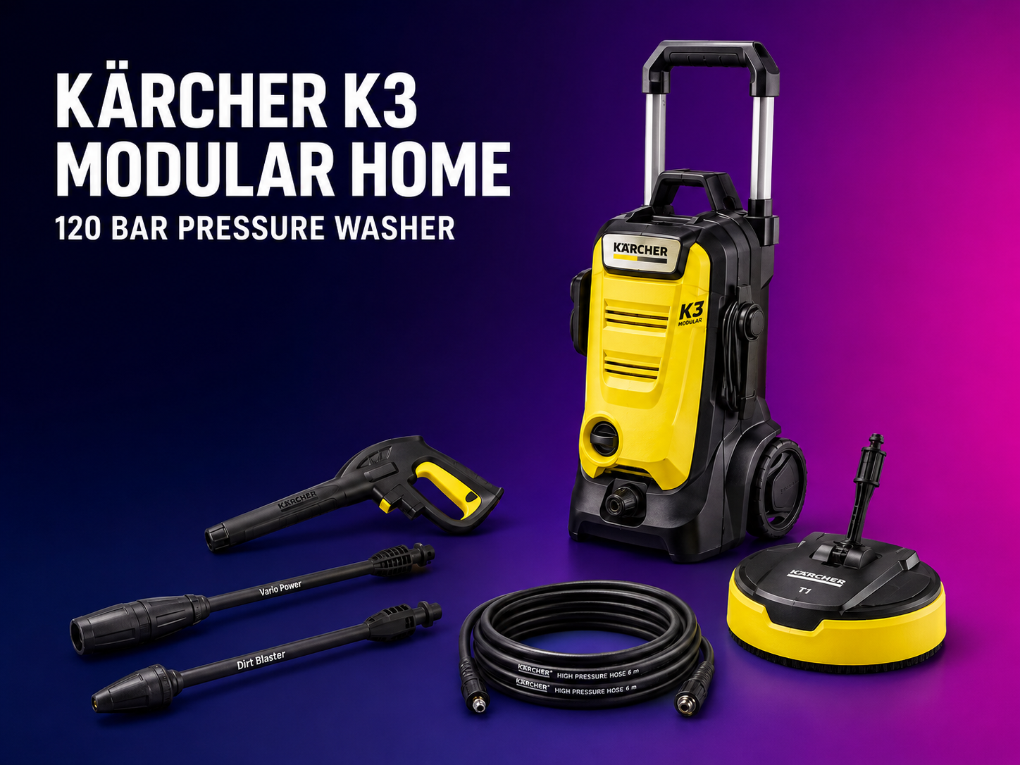 Kärcher k3 modular home 120 bar pressure washer