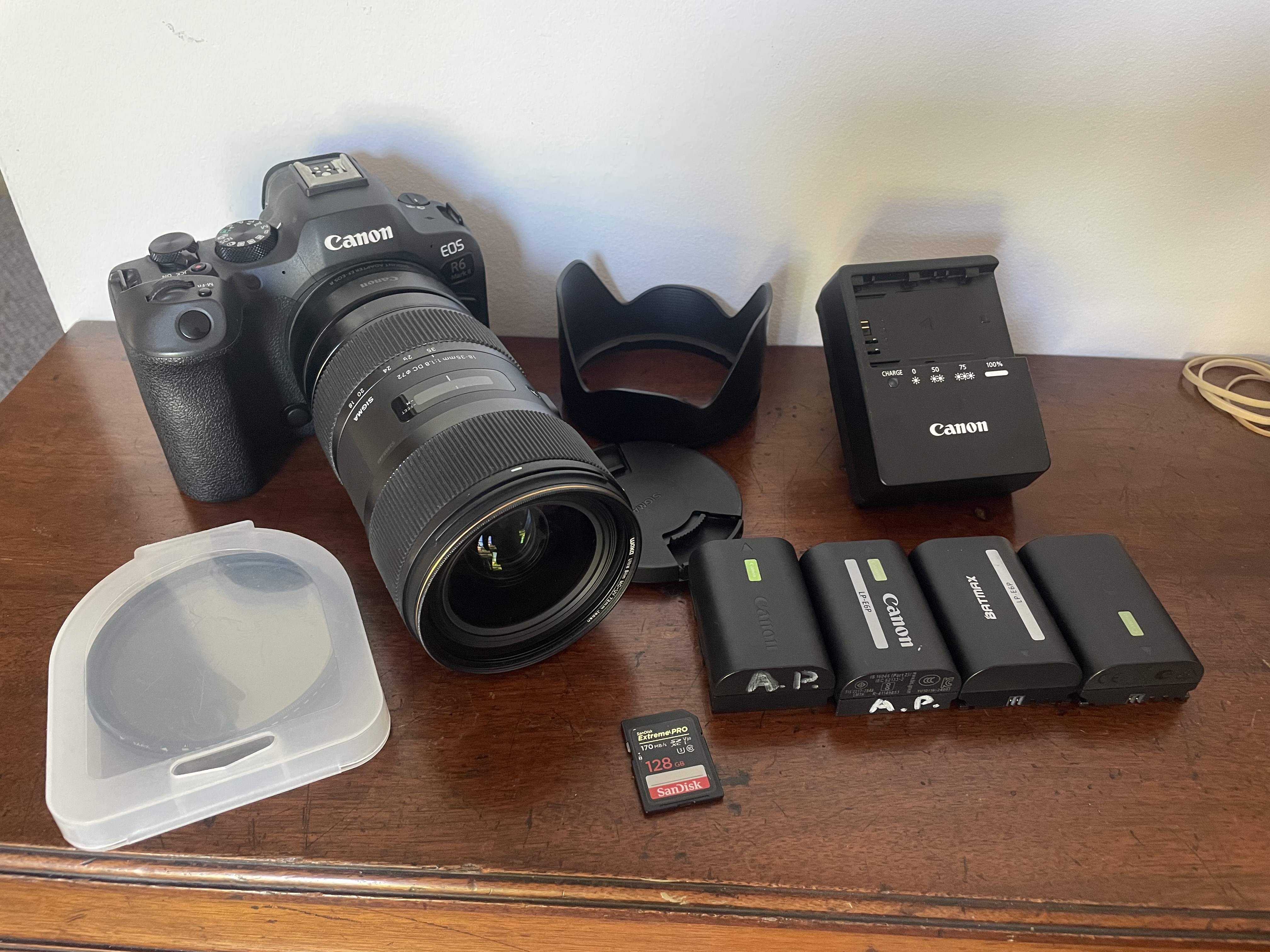 Canon r6 mark ii with sigma 18-35 f1.8 app-s lens