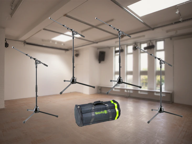 4 x short microphone stands (konig & meyer k&m 259)