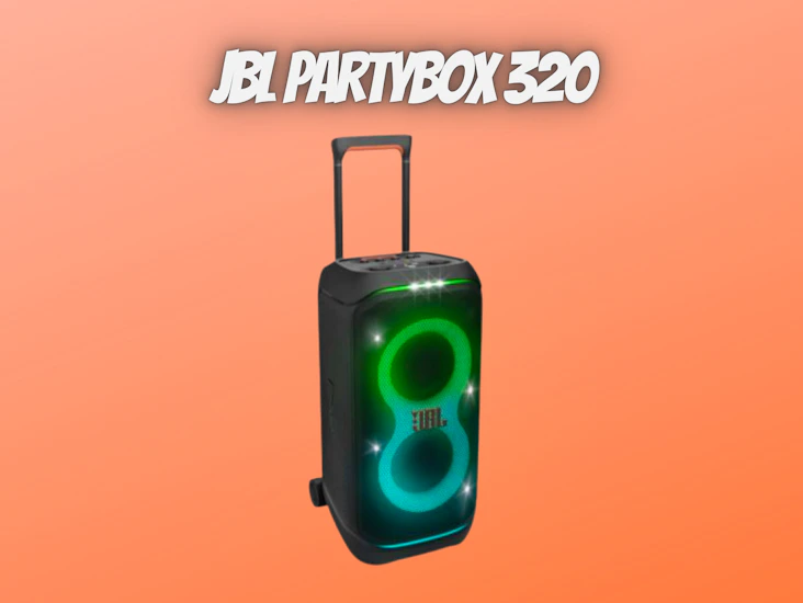 Jbl partybox stage 320 portable bluetooth party speaker, 18 hours battery life