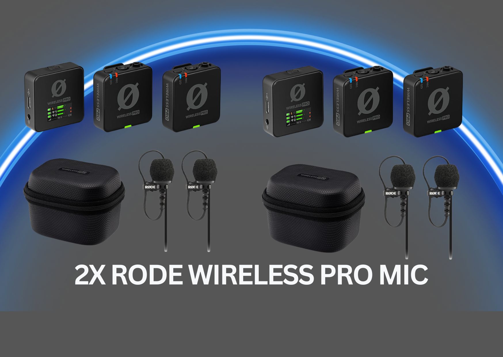 2x rode wireless pro kit microphone