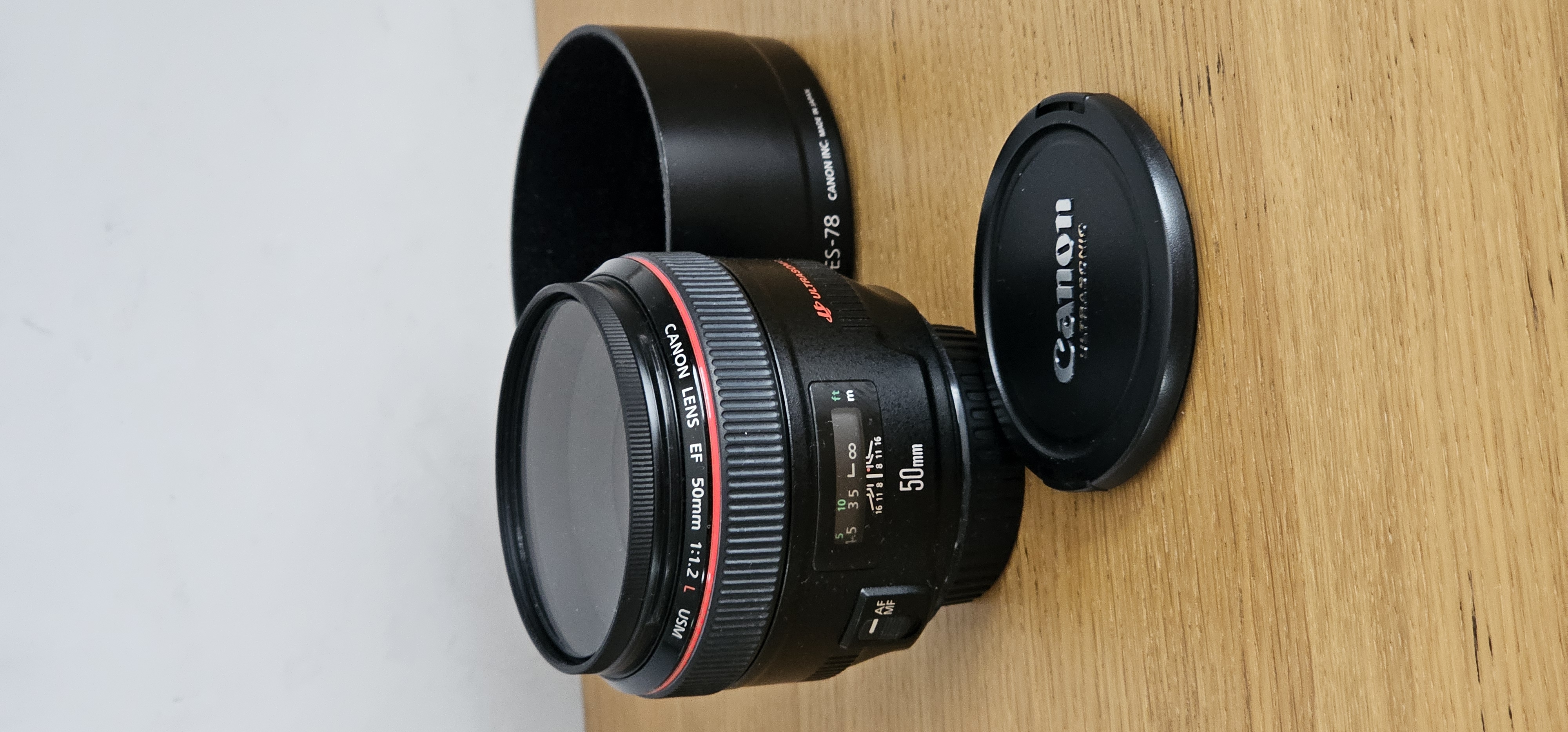 Canon 50mm f1.2 l ef lens