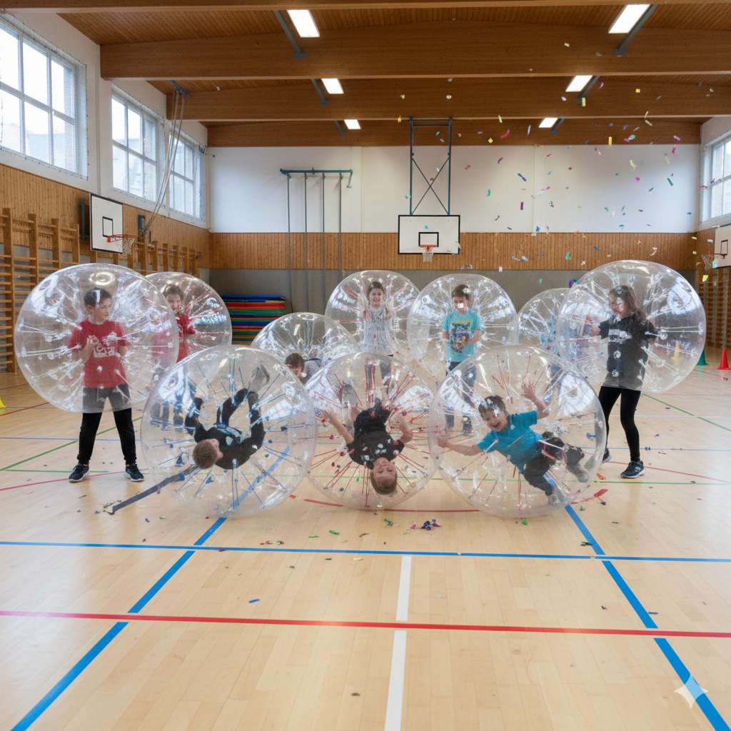 2 bumperballs + batteridriven pump