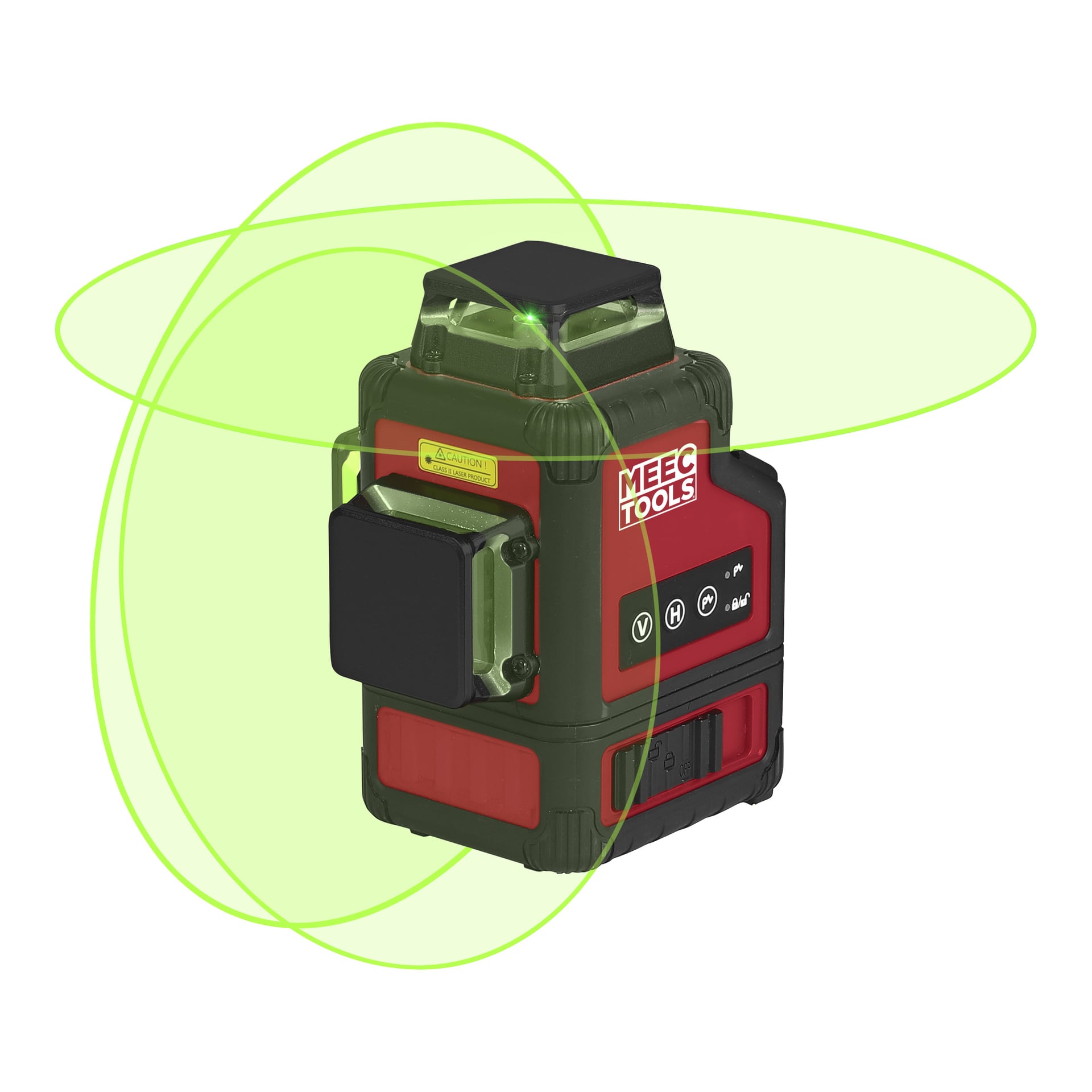 Grønn krysslaser 18 v 3x360° 30 m