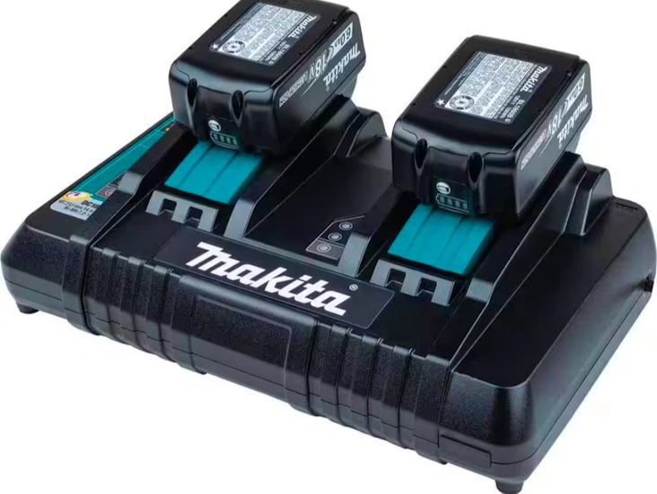 Makita 18v dual port charger + (2) 5.0ah batteries