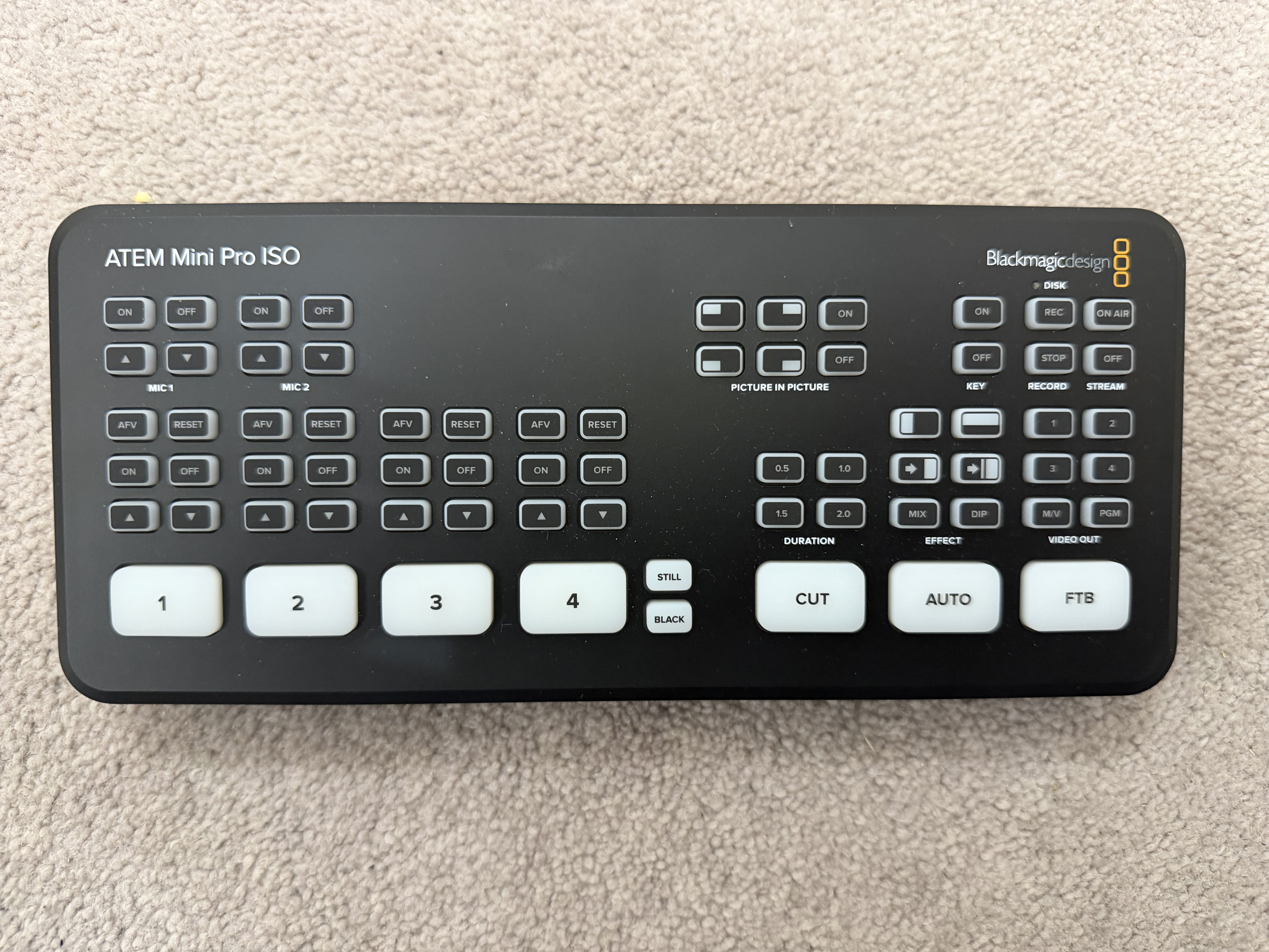 Blackmagic design atem mini pro iso – 4-camera live production switcher