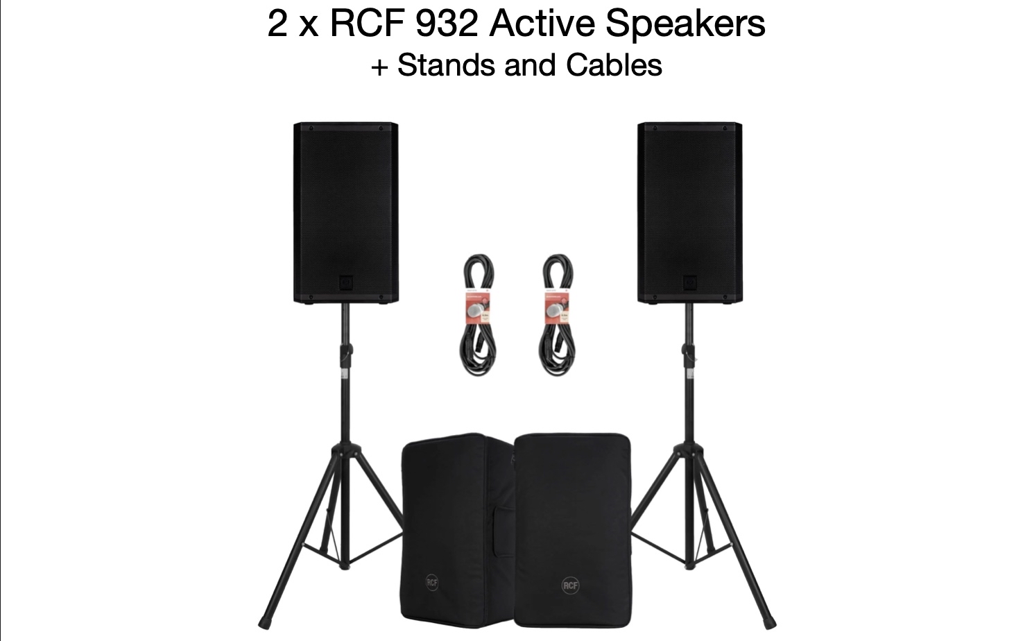 Rcf 932 active 12 inch speaker bundle