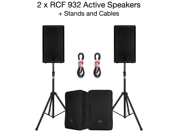 Rcf 932 active 12 inch speaker bundle