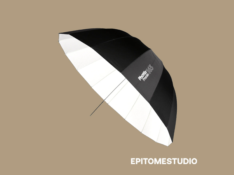Extra large white umbrella phottix 165cm with diffusion