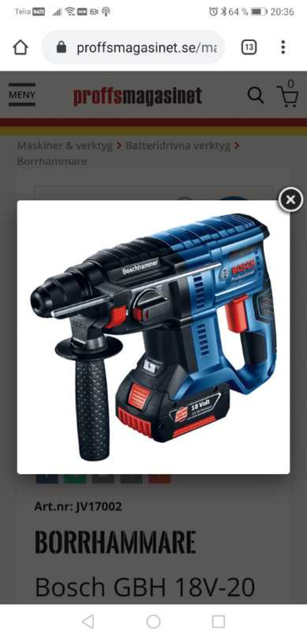 Bosch gbh 18v-20 