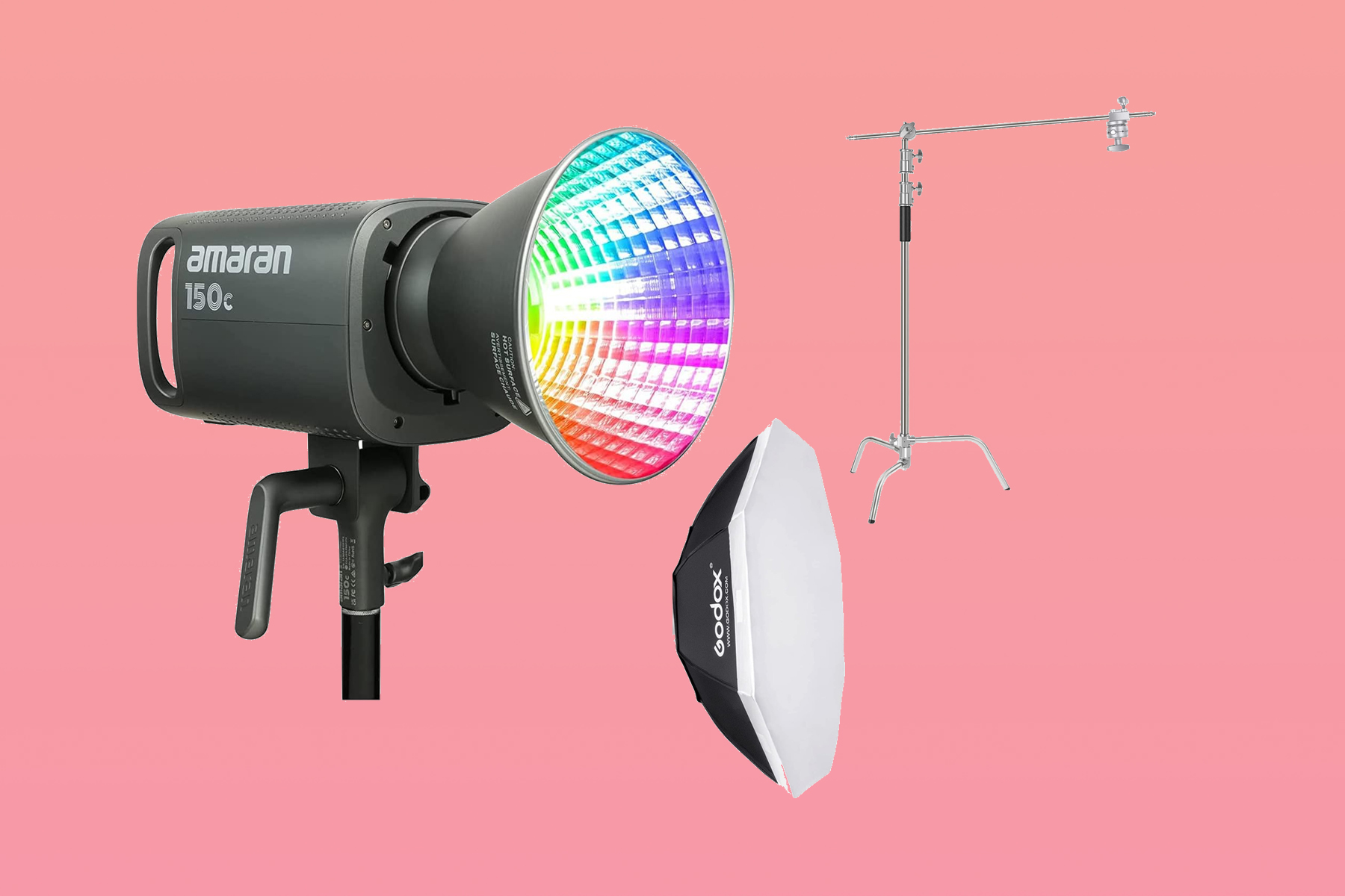 Amaran 150c + 120cm softbox + c stand