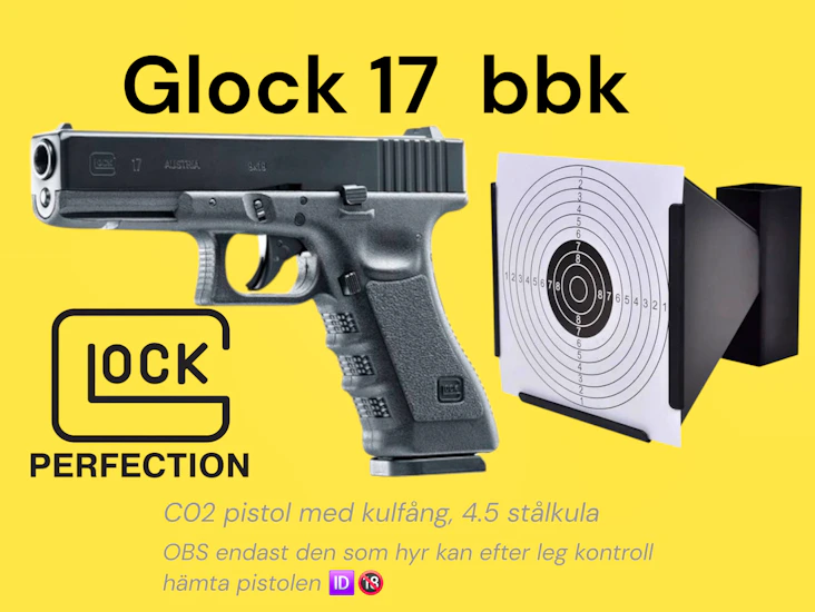 Pistol glock 17 gen3 c02 med kulfång