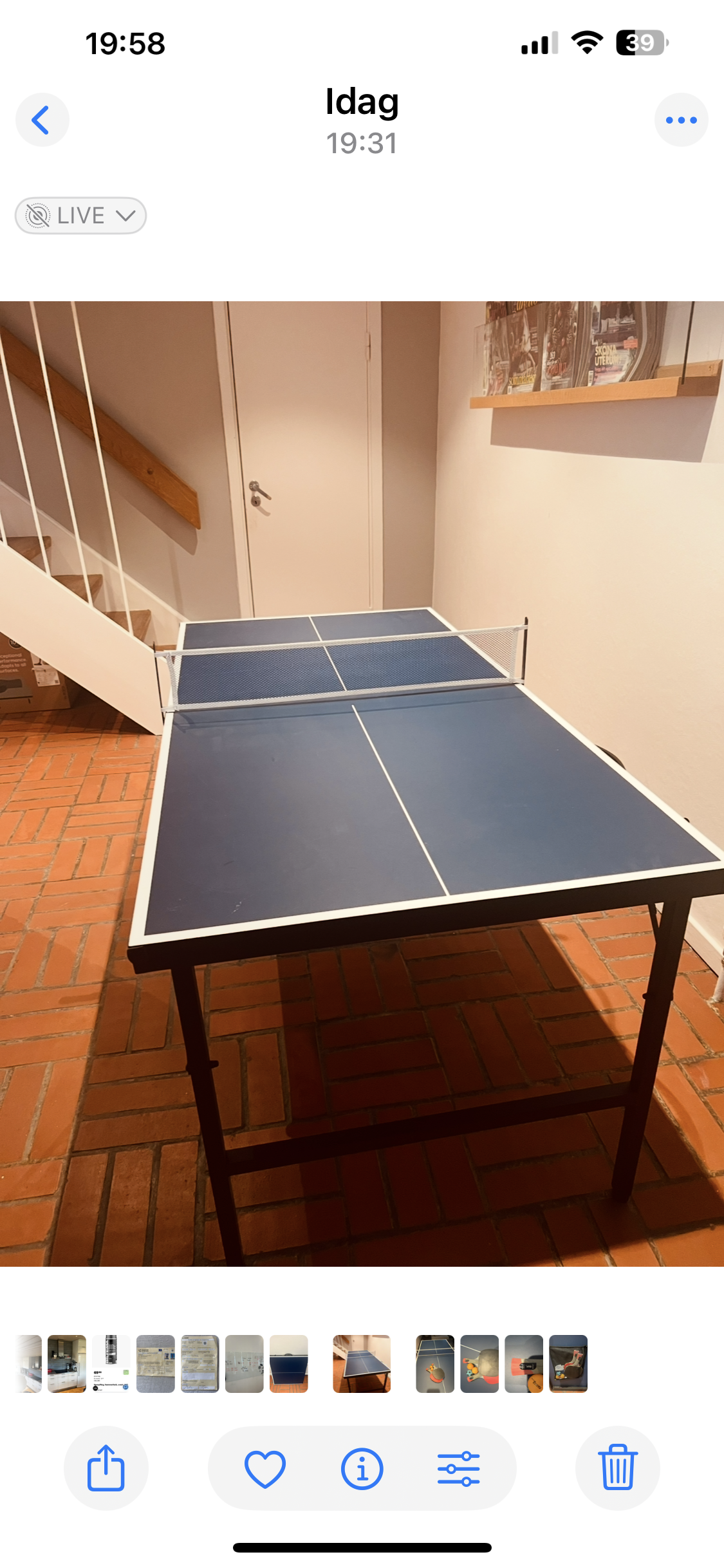 Mini pingis bordtennisbord 152x76cm inkl. 2rack och bollar