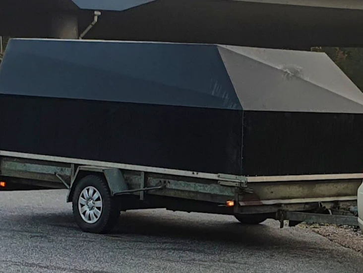 Snöskotersläpvagn skotervagn kåpsläp