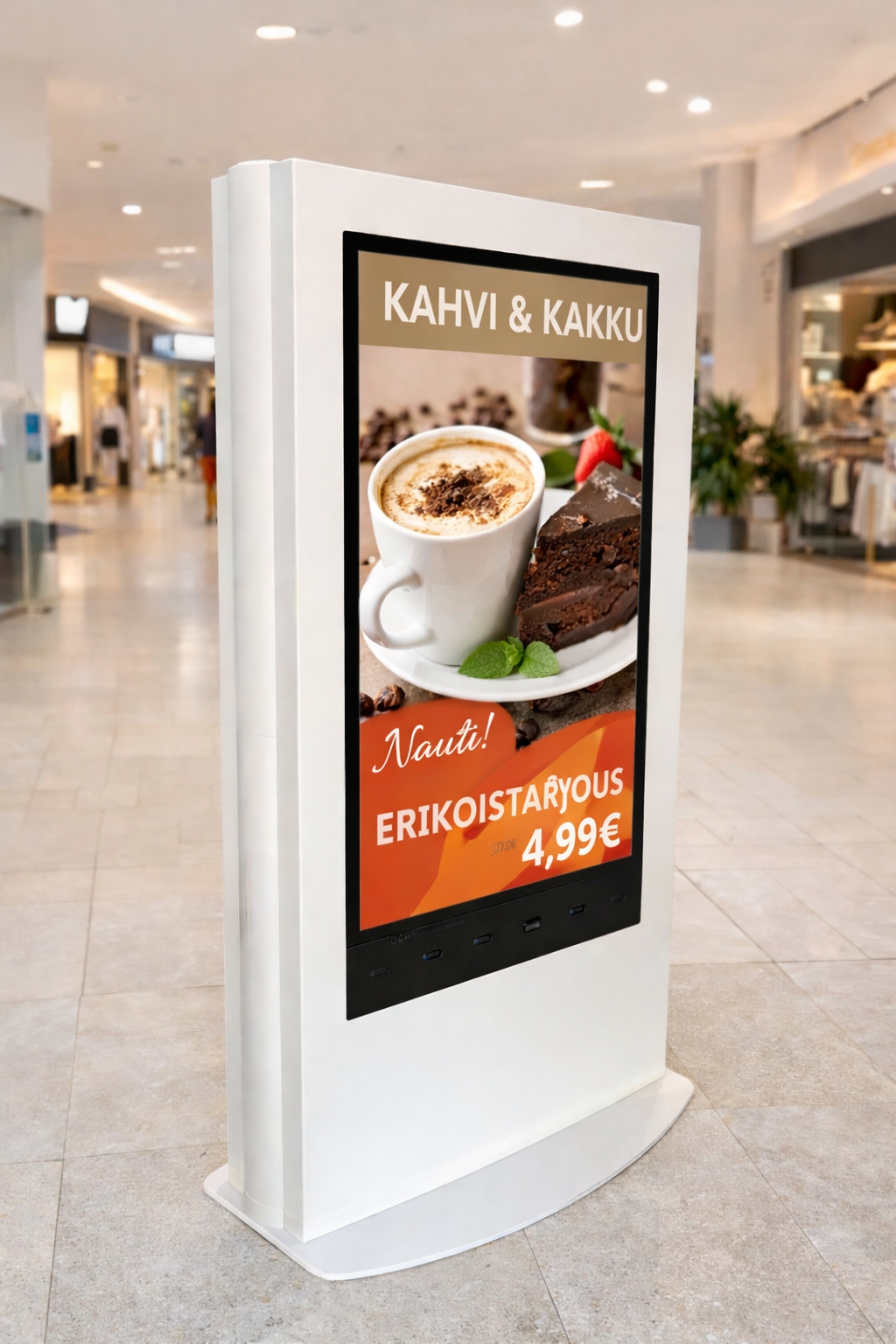 Mainosnäyttö / digitaalinen näyttö vuokralle (tapahtumat, messut, liikkeet)