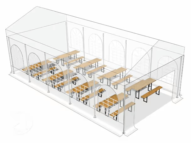 Partytält 50 kvm uthyres 