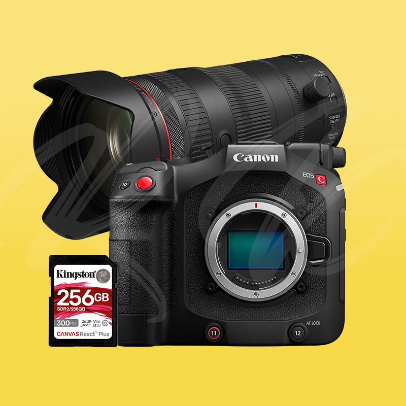 Canon eos c80 6k full-frame cinema camera + rf 24-105mm f2.8l is usm z lens