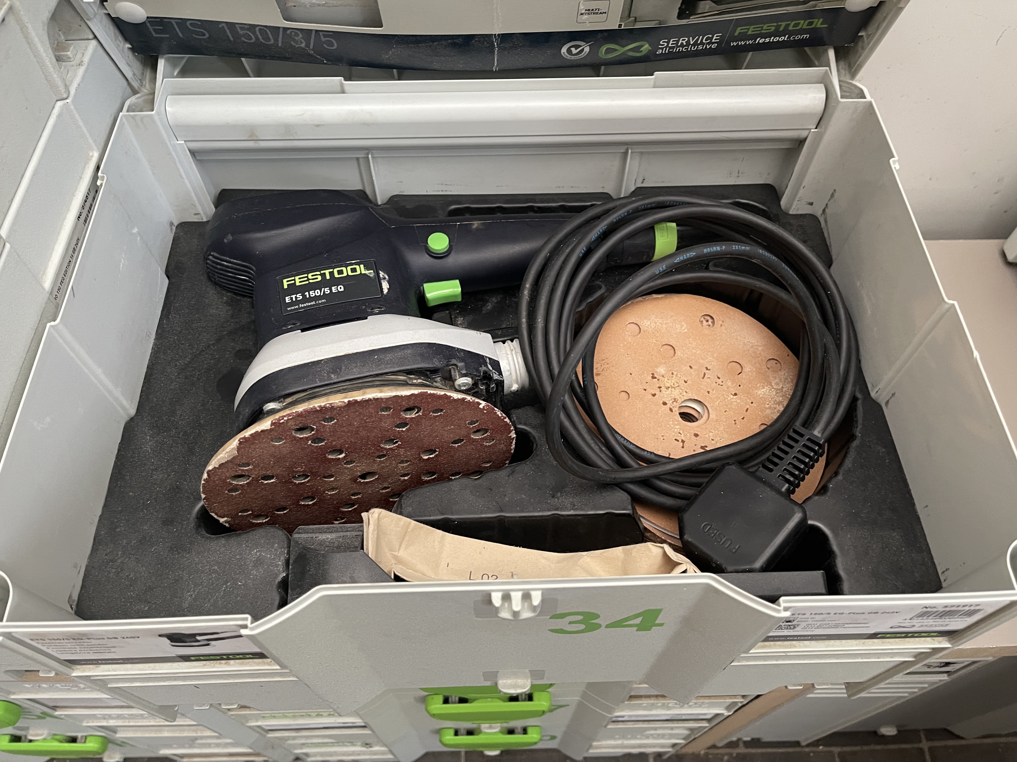 Festool ets150/5eq orbital sander 240v