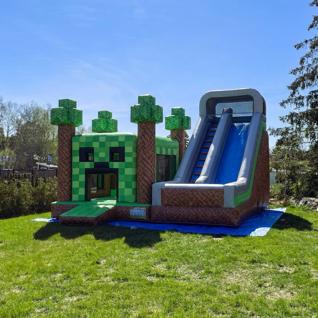 Minecraft hoppborg | rutschkana | 5-20 barn | 6x6m 