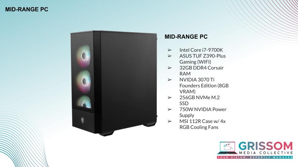 Pc - suitable for gaming, production, office, etc. 