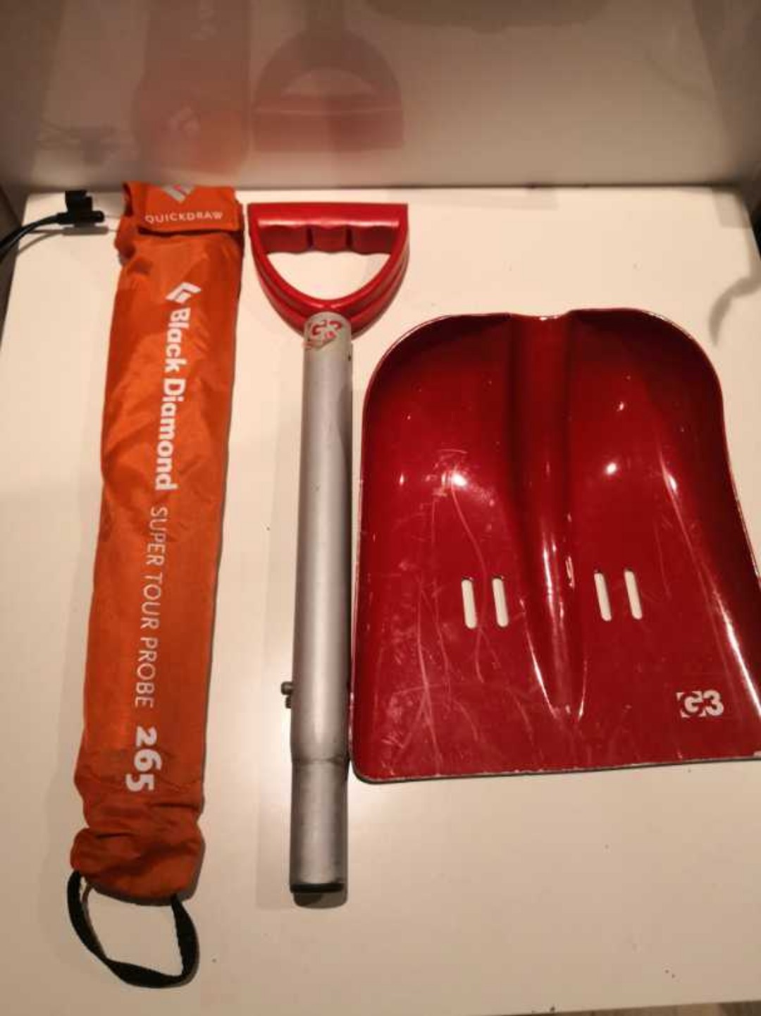 Søkestang og spade