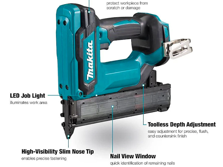 Makita 18v rechargeable face wood nailer fn350dzk 35mm