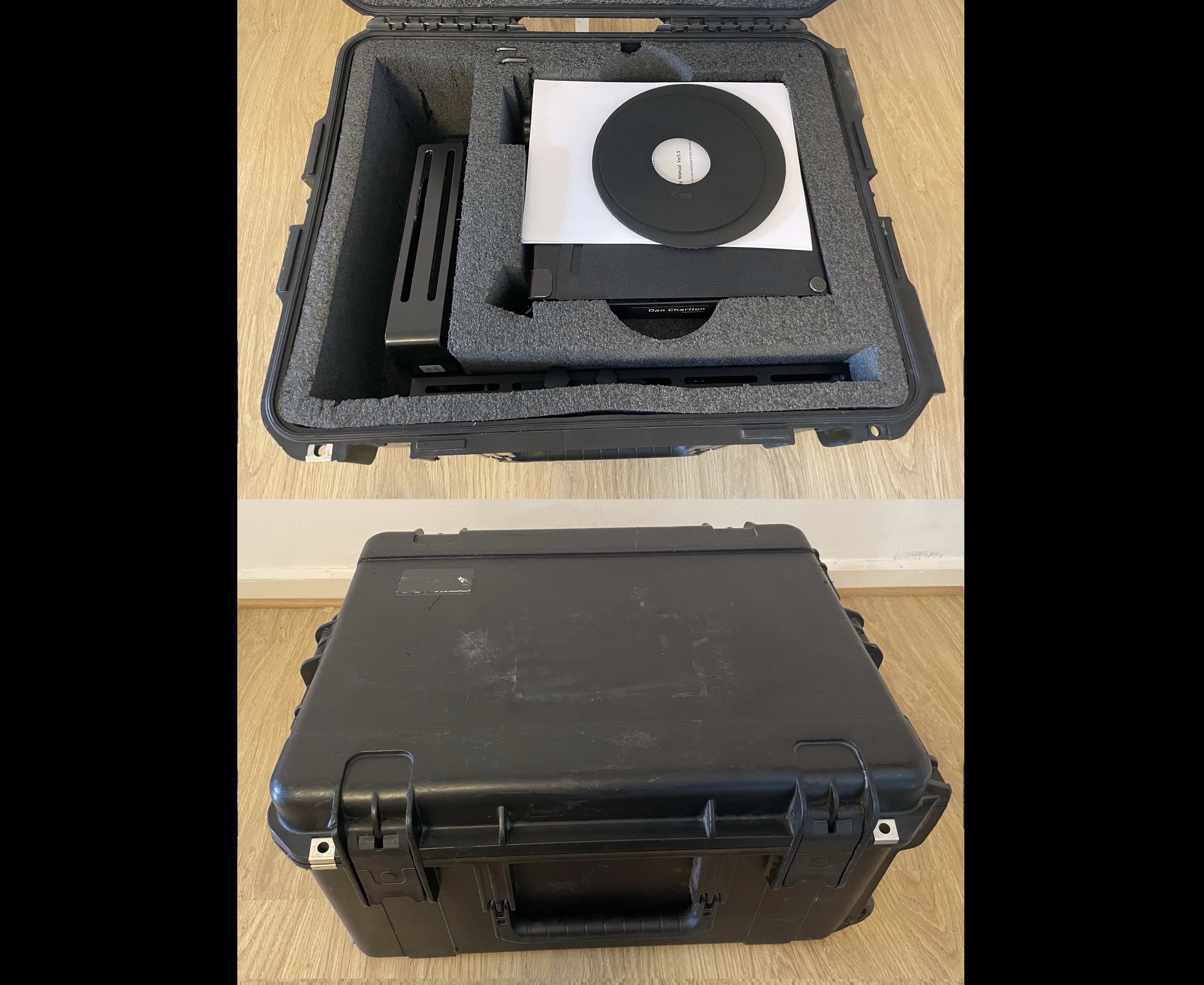 Eyedirect mk ii w/ foam fitted rolling travel case