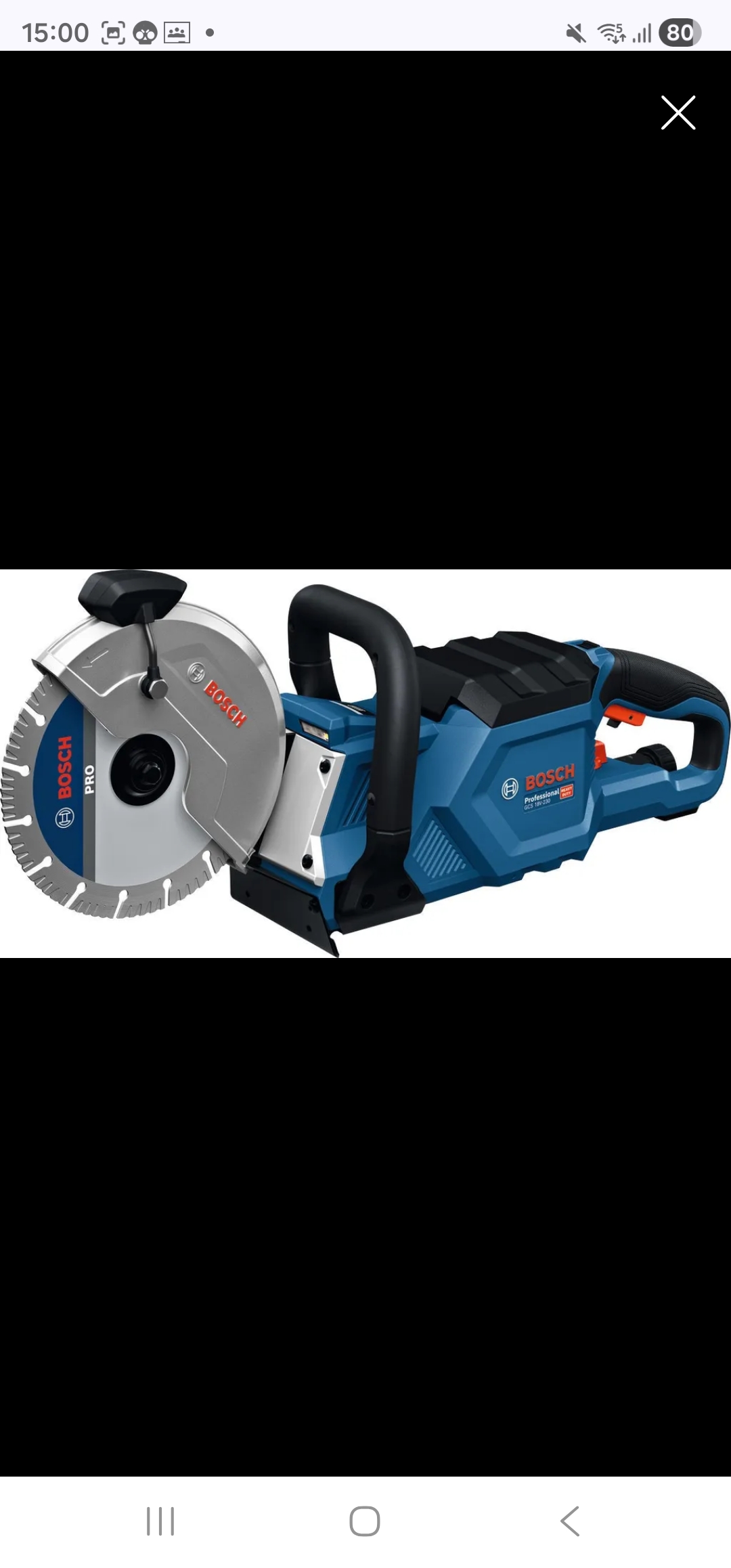 Bosch gcs 18v-230 medföljer laddare+2 batteri