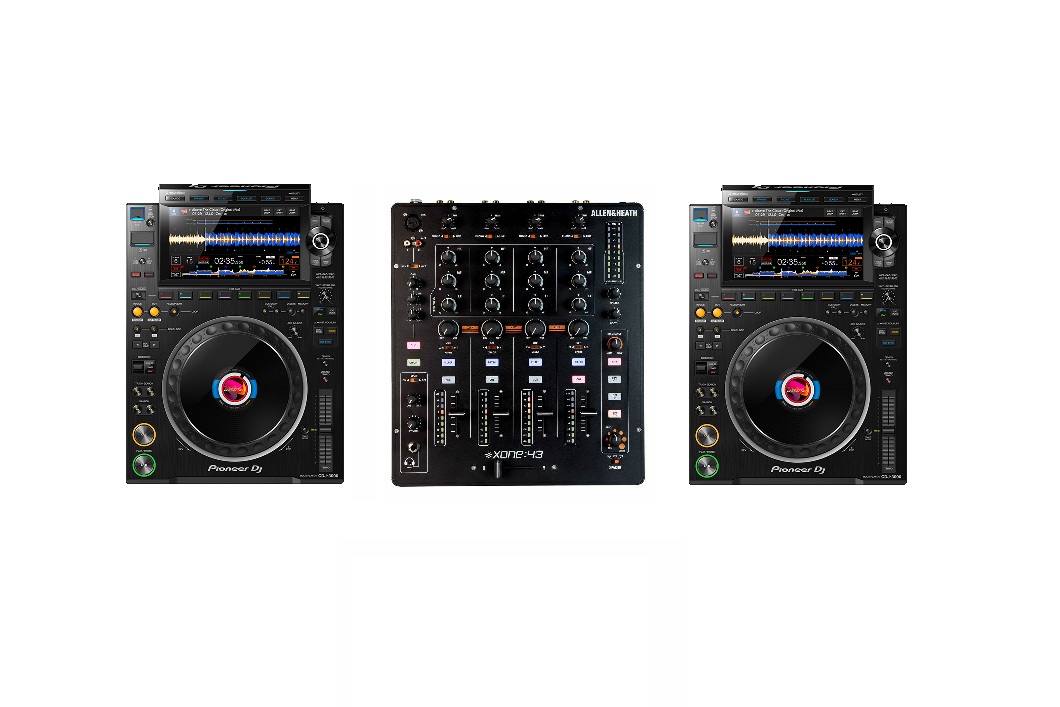 2 x cdj3000 with allen & heath xone43 mixer