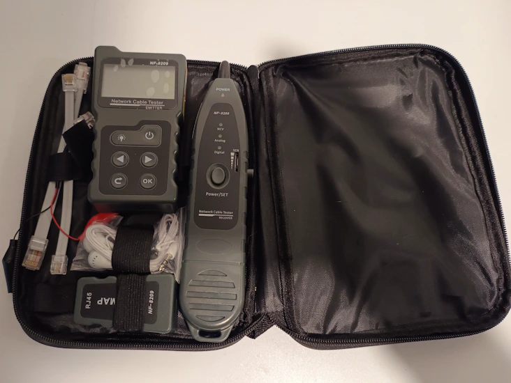 Nätverkskabeltestare, kabelspårare för rj45/cat5/cat6, nf-8209 poe-testare med nvc/lcd